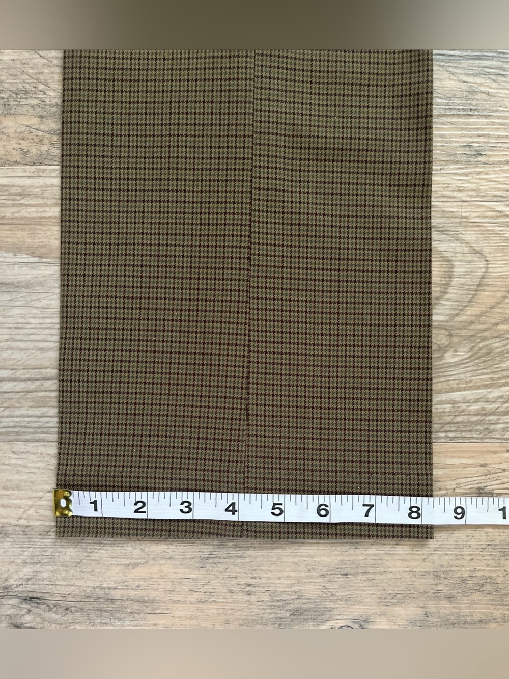 Lauren Ralph Lauren Adelle Pants Women Brown Tan Houndstooth Cotton Size 2 - Picture 7 of 8